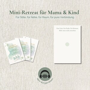 Mini-retraite voor moeder en kind | 15 retraitekaarten + krabbelvellen + mini-lichaamsreizen | Mindfulness, nabijheid, spel en verbinding