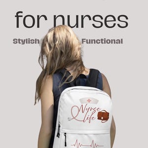 Nurse Backpack – Stylish Medical Bag for Nurses | All-Over Print | Modern Design | Gift for Nursing Students & Healthcare Workers