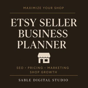 Etsy Seller Business Planner PDF – SEO, Pricing, Marketing & Shop Growth Strategy Guide for Digital Entrepreneurs