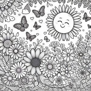Printable Coloring Page – Digital Download, Fun and Relaxing Line Art for Kids and Adults