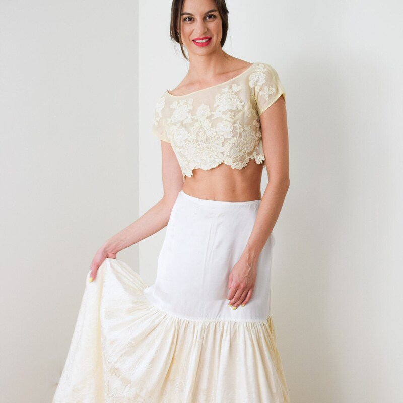 Vintage Lace Crop Shirt