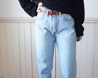 Vintage Light Wash Levi's 550s | 34 W | 1990s Mid-Rise Relaxed Fit Levi Jeans | Made in USA | 100% Cotton