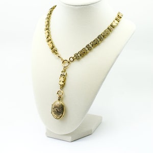 Antique Victorian Goldfill Locket and Book Chain