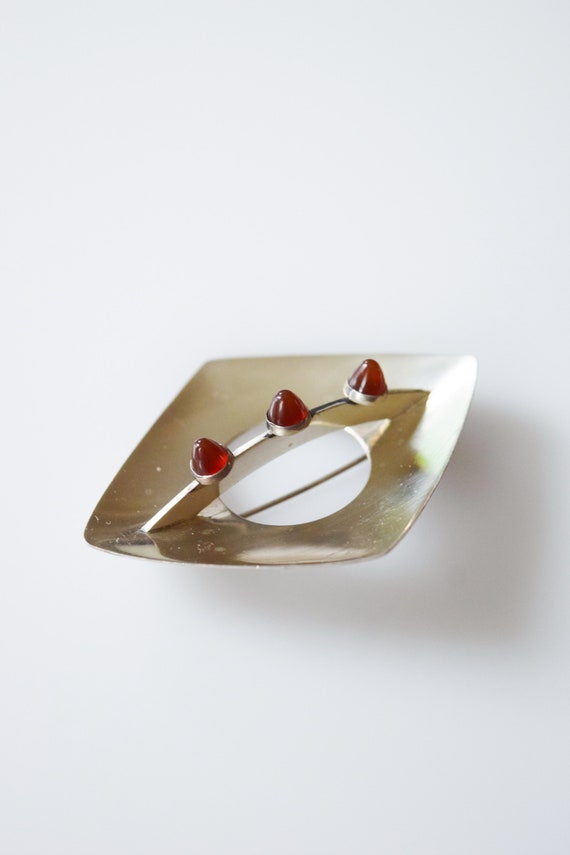 1970s Kultaseppa Solavaara Sterling + Carnelian Mo