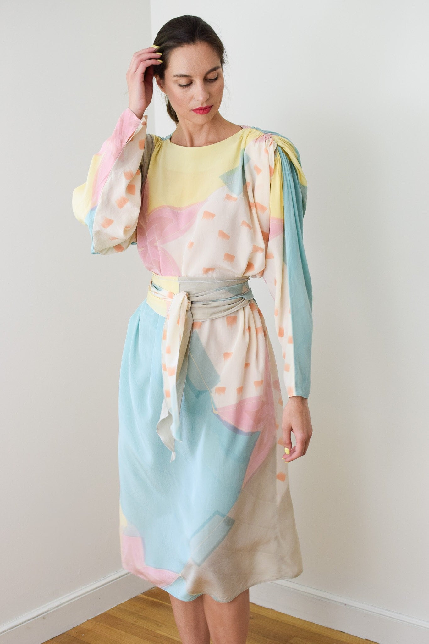 Pastel Silk Dress -  Canada