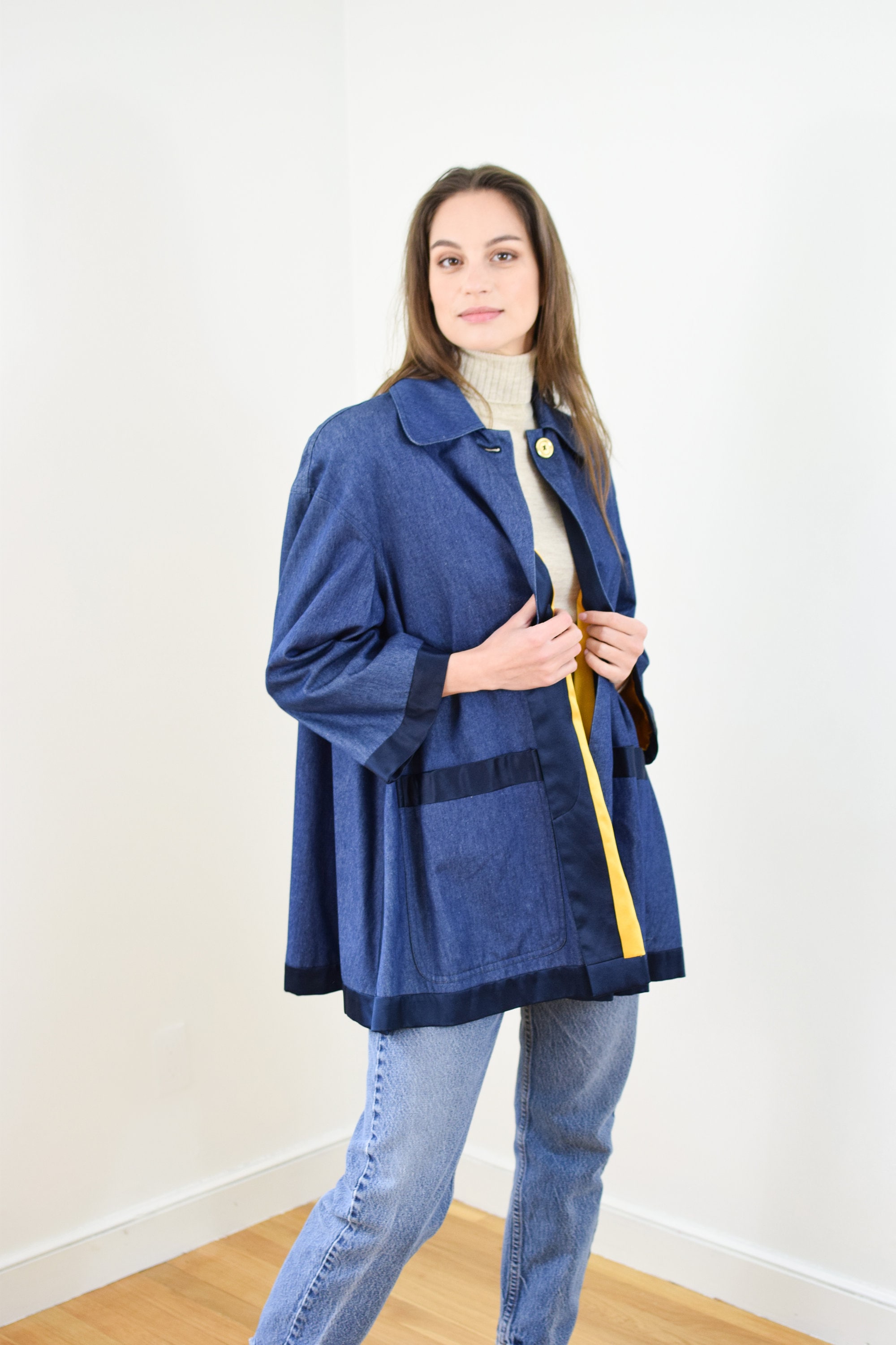 Vintage 1990s Donna Karan Swing Jacket | XS/S/M - Etsy
