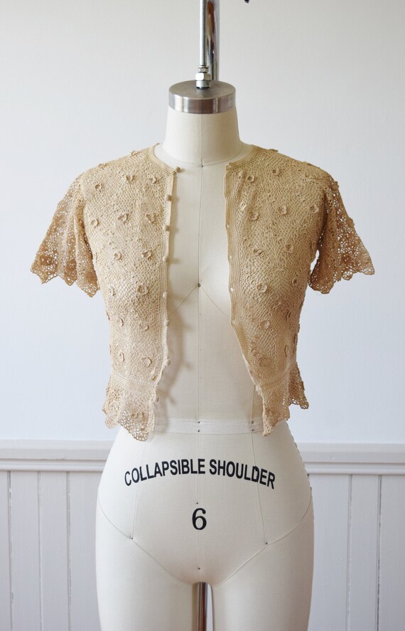 1930s Diminutive Irish Lace Jacket | Vintage 1930s