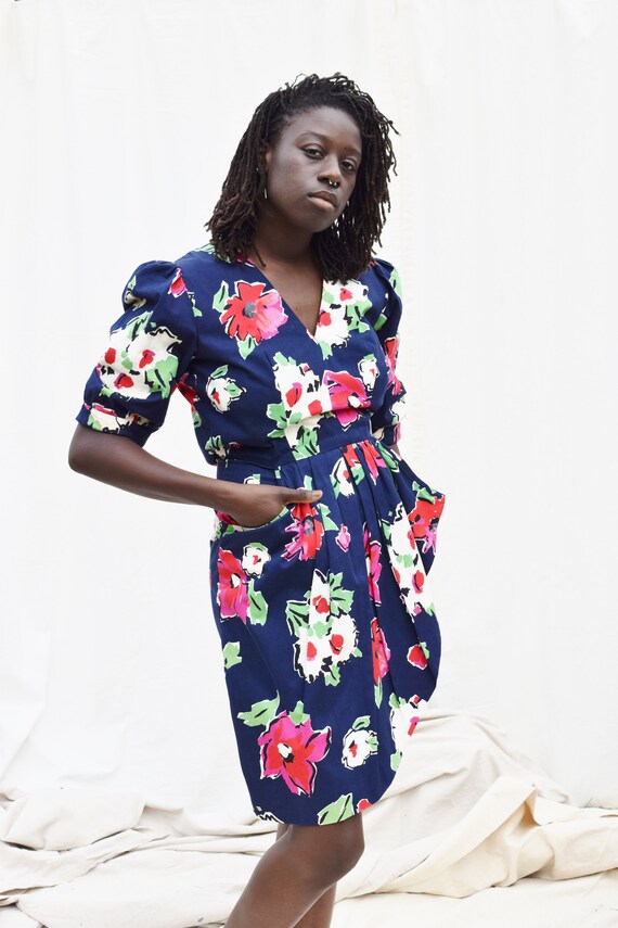 Vintage Victor Costa does the 40s Dress | 1980s Fl