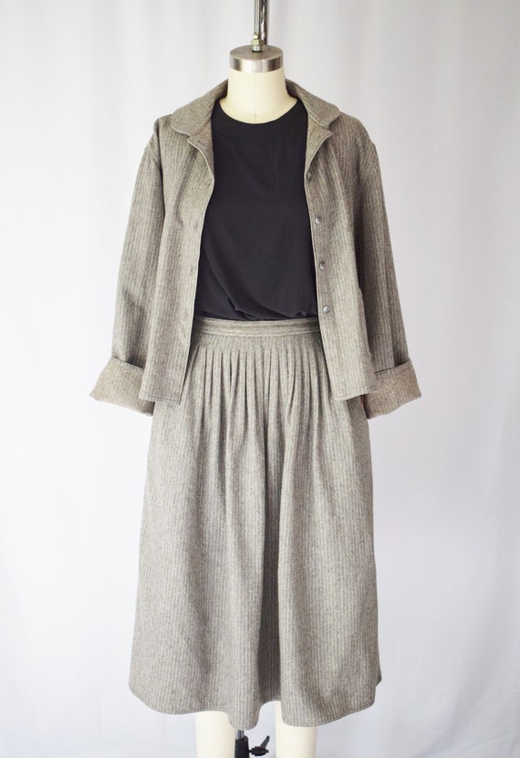 1980s Geoffery Beene Wool Skirt and Jacket Set | S