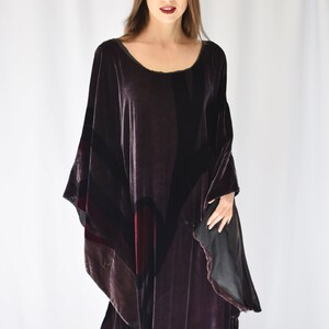 Vintage Velvet Caftan Gown OS image 4