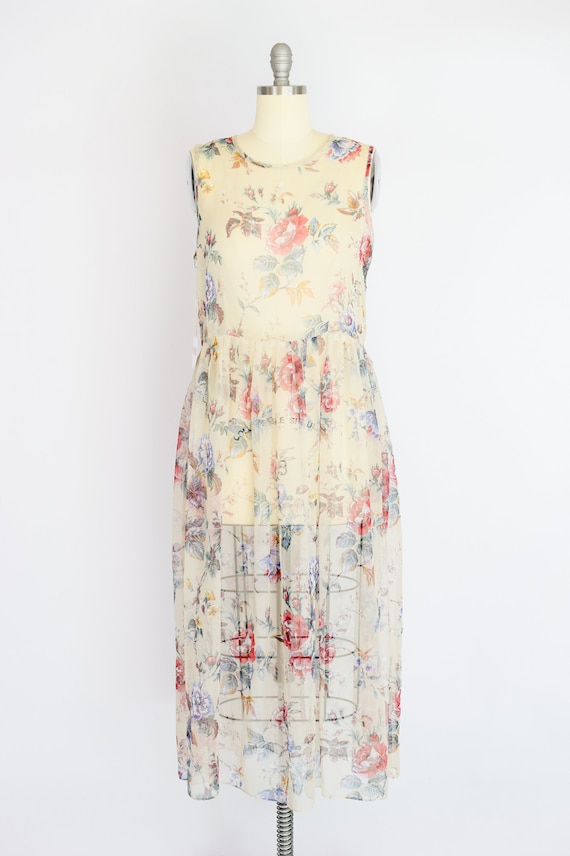 30's Sheer Floral Dress – slip. vintage