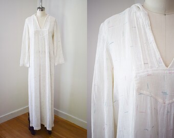 1970s Hooded Cotton Maxi Dress/Cover-up | Nieman Marcus | S/M