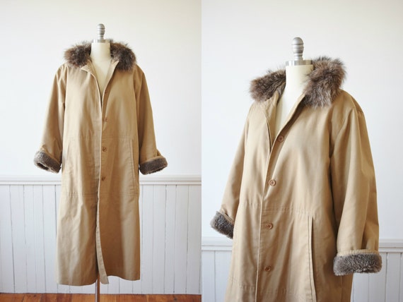1970s Bonnie Cashin Fleece Lined Trench | Vintage