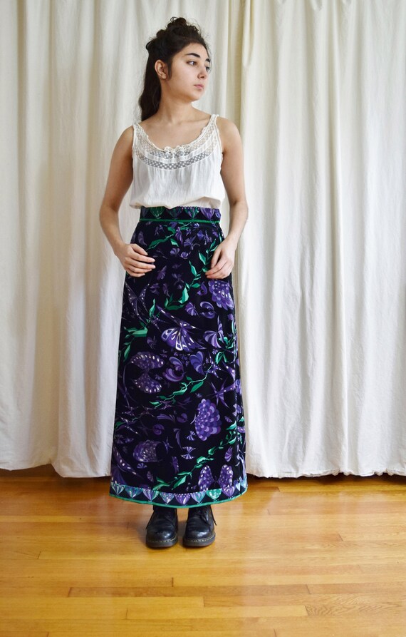 Early 1970s Pucci Butterfly Print Column Skirt |