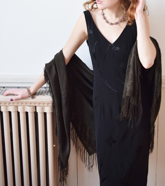 Mary Brooks’ Antique Silk Shawl | Victorian Black