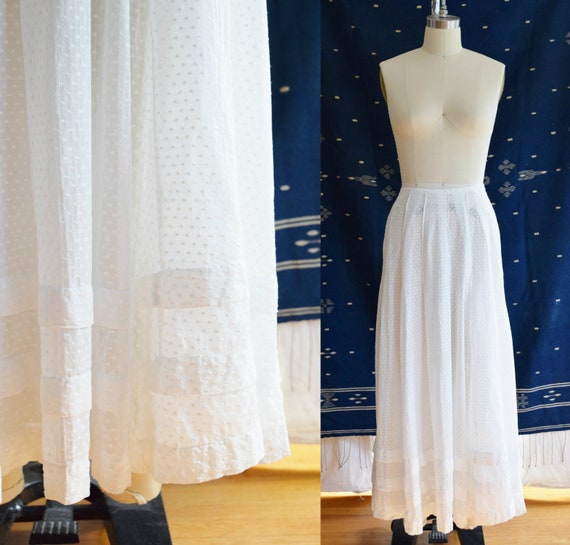 Antique Swiss Dot Skirt | Petticoat | Edwardian Er