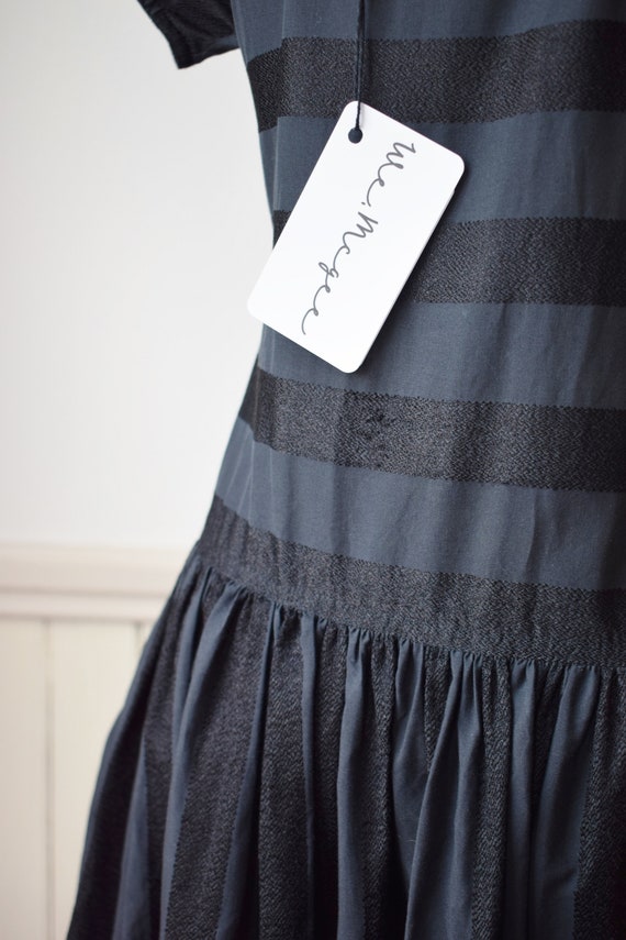 Vintage 1980s Geoffrey Beene Striped Weave Dress … - image 7