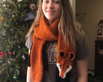 Handmade Crochet Fox Scarf