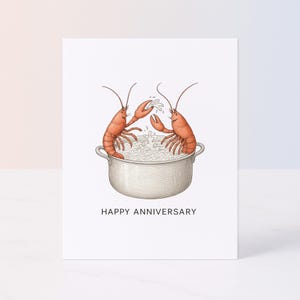 Fun Lobster Anniversary Card – Overcoming Together - Couple - Modern Digital Download