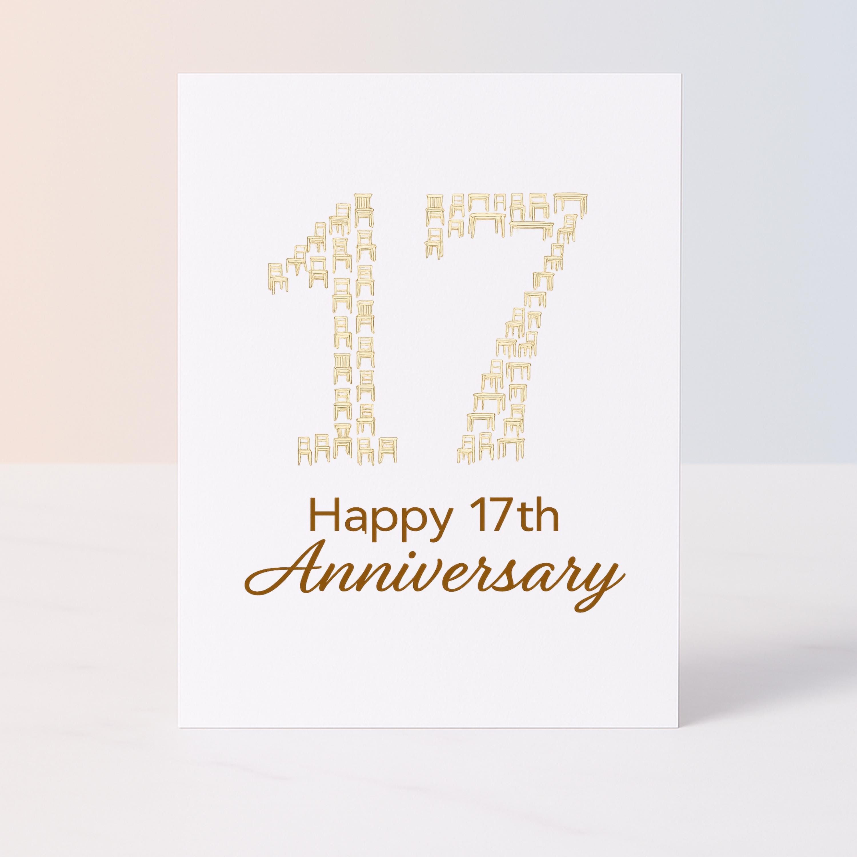 PSA10 Happy 17th Anniversary!! [水面下] ③ 17th Anniversary Card · Furniture Theme Tables & Chairs · Digital