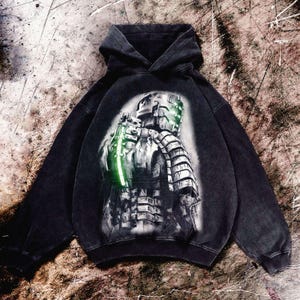 Bleached Art Vintage Dead Space  Game Hoodie, T-Shirt,Retro Washed Heavyweight Apparel, Unisex Shirt, Perfect Gift For Gaming Enthusiasts.