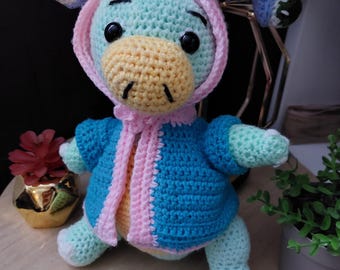 Peluche de crochet - Héctor el caimán espacial