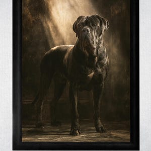 Cane Corso Wall Art, Cane Corso Painting, Dog Portrait, Guardian Dog Art, Printable Dog Wall Art