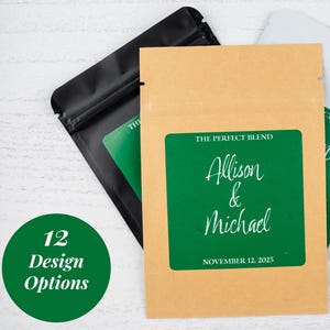 Cadeau de mariage en forme de sac de café - Cadeau de mariage personnalisé - Sacs de cadeau de mariage personnalisés en grains de café parfaits pour les réceptions, les douches nuptiales