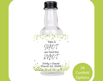 Personalized Wedding Favor Labels – Mini Liquor Bottle Stickers