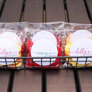 Wedding Candy Favor Bags and Custom Stickers - DIY Wedding Favors Personalized With Your Names - Perfect for Receptions and Bridal Showers