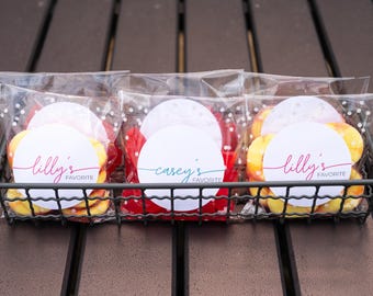 Personalized Wedding Candy Favor Bags - His & Hers Stickers