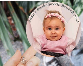 Personalized Photo Stickers, Custom Birthday, Wedding Favor