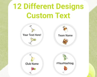 Personalized Tennis Racquet Stickers - Custom Team Gift, Set of 3