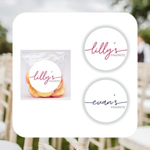 Wedding Candy Favor Bags and Custom Stickers - Perfect for Receptions and Bridal Showers - DIY Wedding Favors Personalized With Your Names