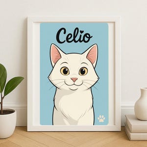 Cartoon Pet Portrait | Custom Cartoon Pet Portrait | Cat & Dog Portrait From Photo | Digital Art | Custom Cat Gift | Fathers Day Gift