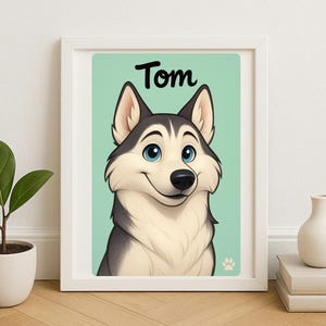 Cartoon Pet Portrait | Custom Cartoon Pet Portrait | Cat & Dog Portrait From Photo | Digital Art | Custom Cat Gift | Fathers Day Gift
