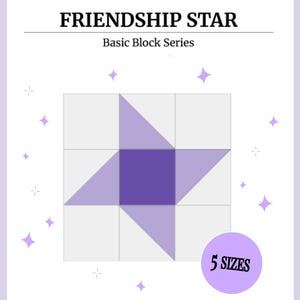 Numérique - Motif de blocs de courtepointe étoile de l'amitié