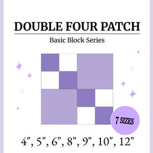 Digitale - Modello per blocco trapuntato Double Four Patch