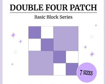 Cyfrowy - Wzór bloku patchworkowego Double Four Patch