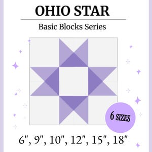 Digitale - Modello per blocco trapuntato Ohio Star