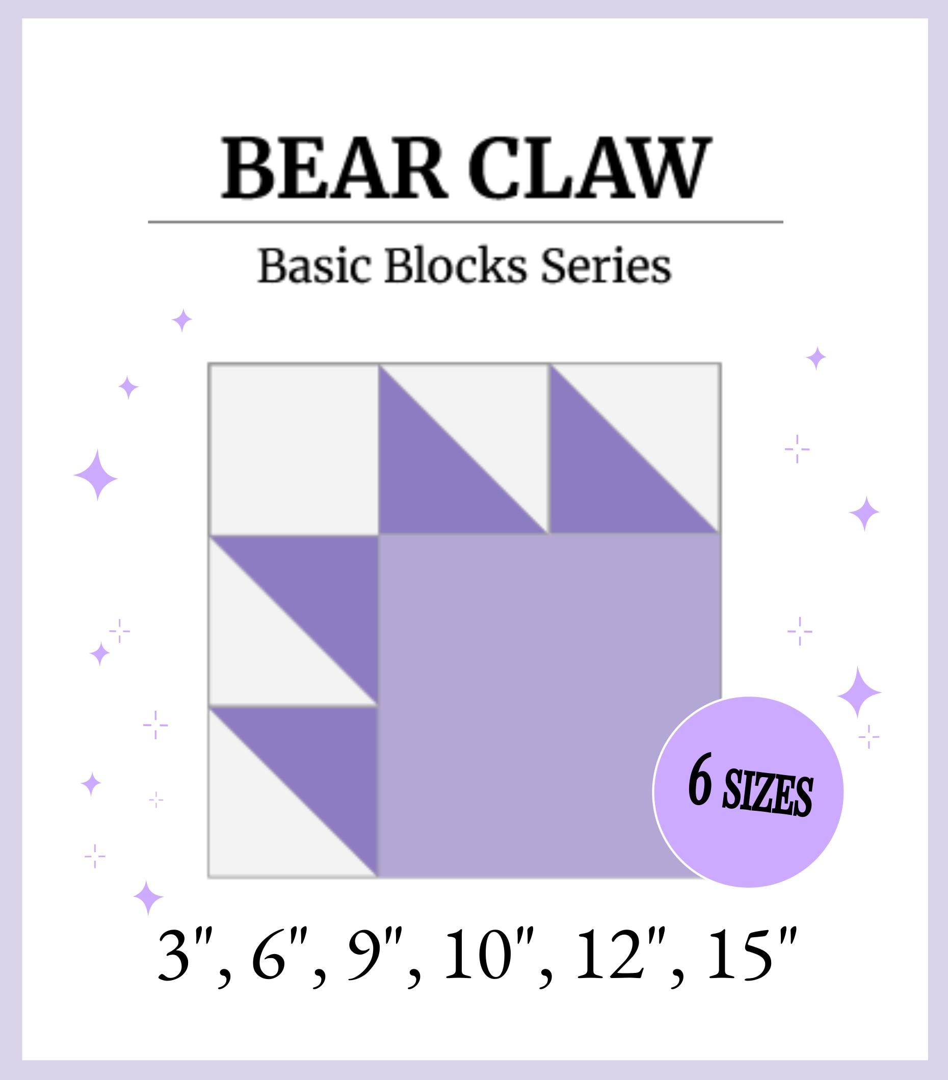 Digital - Bear Claw Block Quilt Block Pattern - Etsy