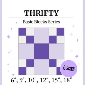 Digital - Patrón de bloque de edredón Thrifty Block
