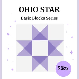 Digitalt - Ohio Star Quilt Blockmönster