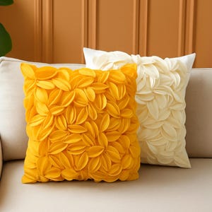 3D Velvet Floral Pillow Cover: Luxury Embroidered Cushion