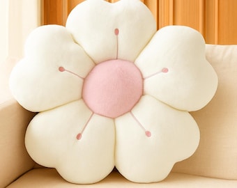 Plush Flower Throw Pillow: Heart Petals | Kids Nursery Decor