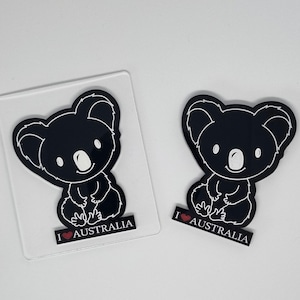 Koala IheartAUSTRALIA Fridge Magnet engraved and hand-painted