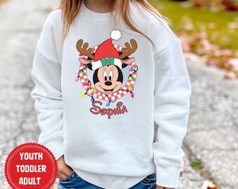 Custom Disney Family Christmas Shirt, Matching Christmas Tees, Personalized Disney Character Christmas Shirt, 2025 Mickey’s Very Merry Shirt