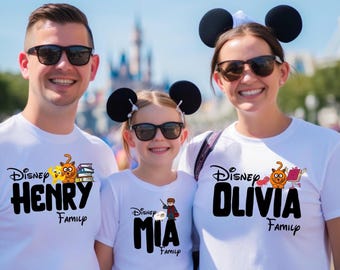 Custom Name Disney Shirt, Mickey &Friends Family Matching Shirts, Mom Dad Disney Shirt, Personalized Mickey Mouse Kids Toddler Birthday Tee