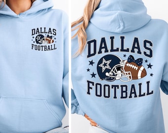 Vintage Football Spirit Sweatshirt – Heart & Helmet Design, Game-Day Fan Apparel, Dallas Sweatshirt