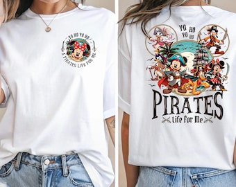 Yo Ho Yo Ho A Pirate's Life For Me, Disney Pirates of, Caribbean T-Shirt, Mickey and Minnie Disney Cruise T-Shirt, Disney Pirate Cruise